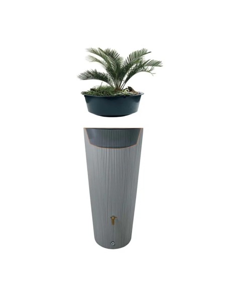 Cisterna acqua piovana con fioriera 220 litri | Verdemax