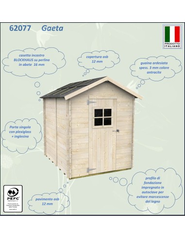 Casetta in legno 178x218 Gaeta | Alce