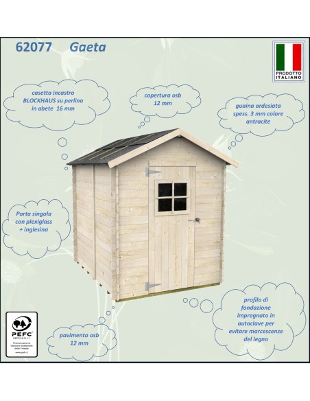 Casetta in legno 178x218 Gaeta | Alce