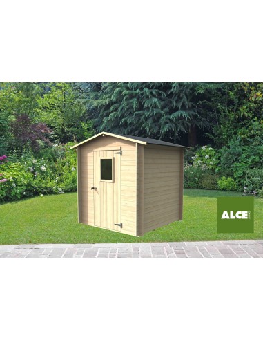 Casetta in legno Regis 198x198 – ambientazione – Alce