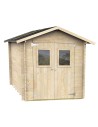 Casetta in legno 198x198 porta doppia e pavimento in legno